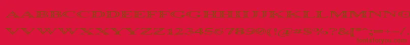 OccoluchiSpread Font – Brown Fonts on Red Background