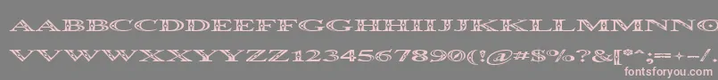 OccoluchiSpread Font – Pink Fonts on Gray Background