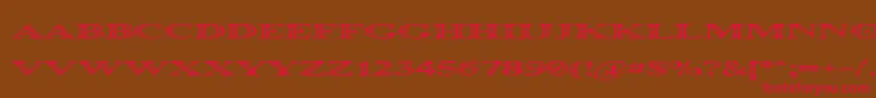 OccoluchiSpread Font – Red Fonts on Brown Background