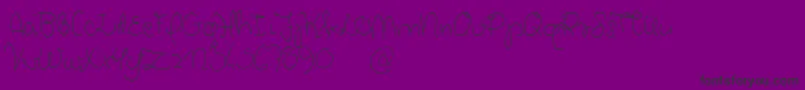 フォントChickpeasDemo – 紫の背景に黒い文字