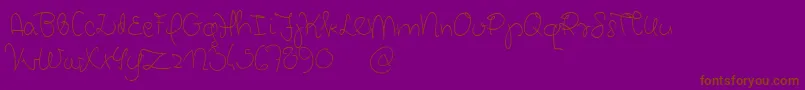 ChickpeasDemo-Schriftart – Braune Schriften auf violettem Hintergrund