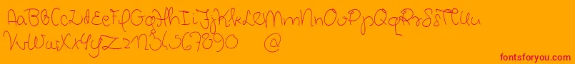 ChickpeasDemo Font – Red Fonts on Orange Background