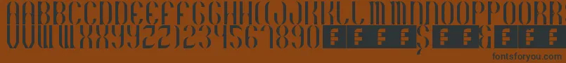 Basico1983 Font – Black Fonts on Brown Background