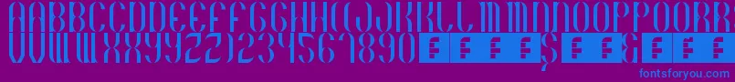 Basico1983 Font – Blue Fonts on Purple Background