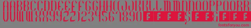 Basico1983 Font – Red Fonts on Gray Background