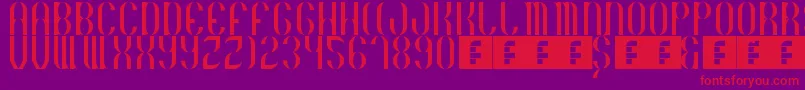 Police Basico1983 – polices rouges sur fond violet