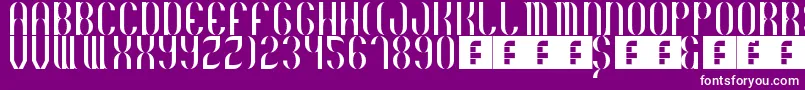 フォントBasico1983 – 紫の背景に白い文字