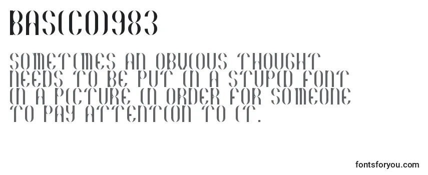 Шрифт Basico1983