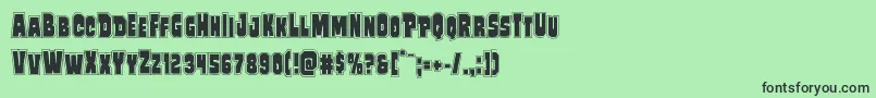 Mindlessbruteposter Font – Black Fonts on Green Background