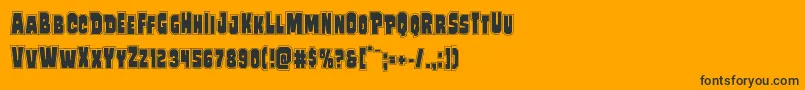 フォントMindlessbruteposter – 黒い文字のオレンジの背景