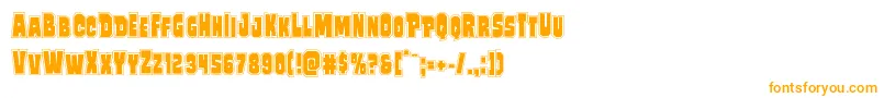 Шрифт Mindlessbruteposter – оранжевые шрифты