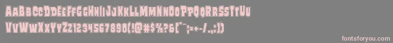 Czcionka Mindlessbruteposter – różowe czcionki na szarym tle