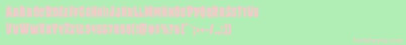 フォントMindlessbruteposter – 緑の背景にピンクのフォント