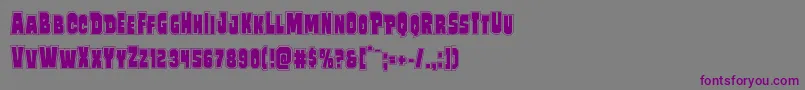 フォントMindlessbruteposter – 紫色のフォント、灰色の背景