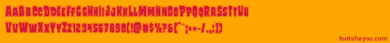 Mindlessbruteposter Font – Red Fonts on Orange Background