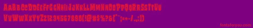 Mindlessbruteposter Font – Red Fonts on Purple Background