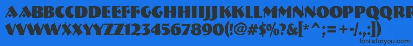 Шрифт ABremennrBold – чёрные шрифты на синем фоне