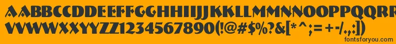 Шрифт ABremennrBold – чёрные шрифты на оранжевом фоне