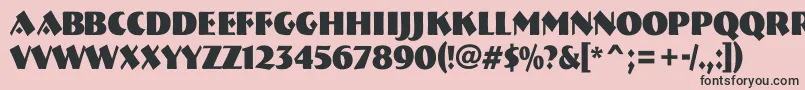 ABremennrBold-Schriftart – Schwarze Schriften auf rosa Hintergrund