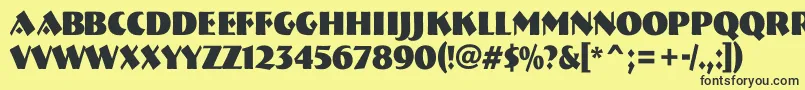 ABremennrBold Font – Black Fonts on Yellow Background