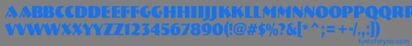 Шрифт ABremennrBold – синие шрифты на сером фоне