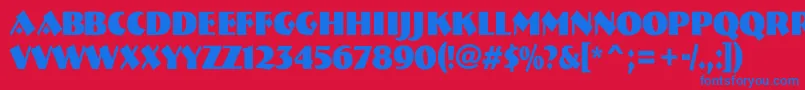 ABremennrBold Font – Blue Fonts on Red Background