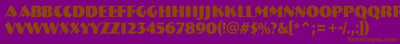 ABremennrBold-Schriftart – Braune Schriften auf violettem Hintergrund