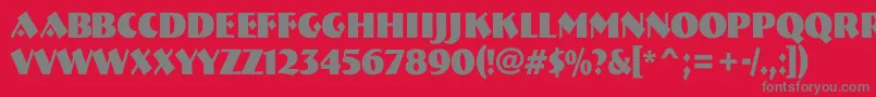 ABremennrBold Font – Gray Fonts on Red Background