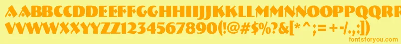 ABremennrBold Font – Orange Fonts on Yellow Background