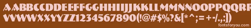 Weitere Informationen zur ABremennrBold-Schriftart ABremennrBold-Schriftart – Rosa Schriften auf braunem Hintergrund
