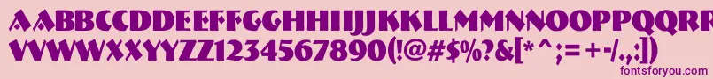 Fonte ABremennrBold – fontes roxas em um fundo rosa