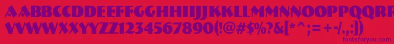 ABremennrBold-Schriftart – Violette Schriften auf rotem Hintergrund
