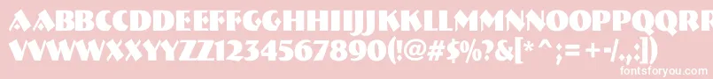 Fonte ABremennrBold – fontes brancas em um fundo rosa