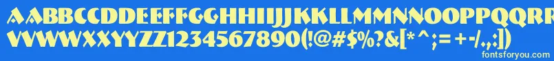 Шрифт ABremennrBold – жёлтые шрифты на синем фоне