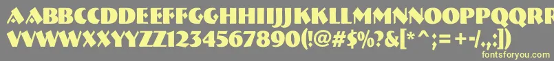 Шрифт ABremennrBold – жёлтые шрифты на сером фоне