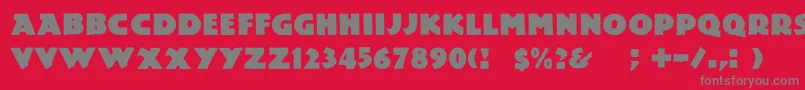 Dslemiesz Font – Gray Fonts on Red Background