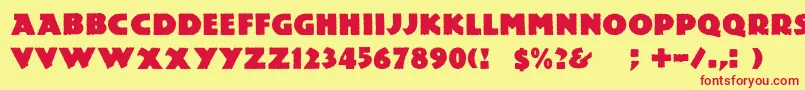 Dslemiesz Font – Red Fonts on Yellow Background