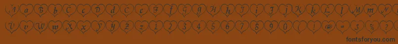 Heartwhite Font – Black Fonts on Brown Background