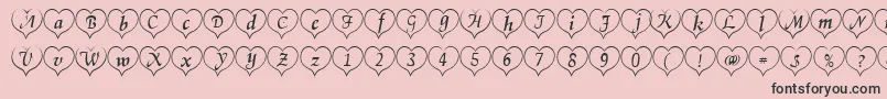 Heartwhite Font – Black Fonts on Pink Background