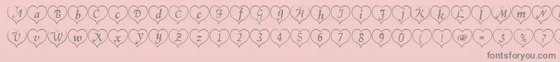 Heartwhite Font – Gray Fonts on Pink Background
