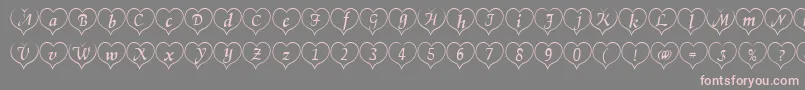 Heartwhite Font – Pink Fonts on Gray Background