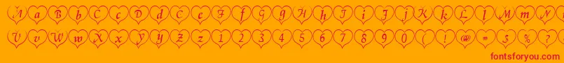 More about Heartwhite Font Heartwhite Font – Red Fonts on Orange Background