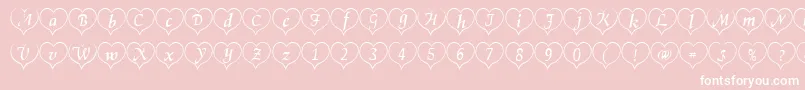 Heartwhite Font – White Fonts on Pink Background