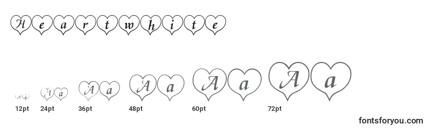 Heartwhite Font Sizes