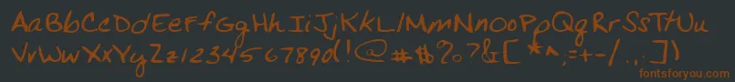 Lehn269 Font – Brown Fonts on Black Background