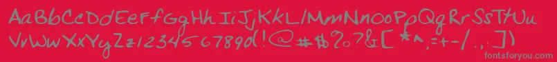 Czcionka Lehn269 – szare czcionki na czerwonym tle