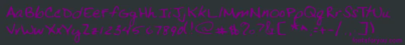 フォントLehn269 – 黒い背景に紫のフォント