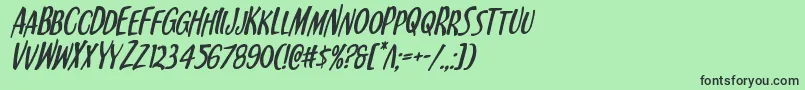 Kennebunkportital Font – Black Fonts on Green Background