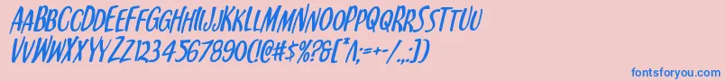 Kennebunkportital Font – Blue Fonts on Pink Background