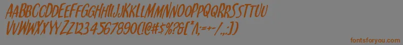 Kennebunkportital Font – Brown Fonts on Gray Background